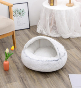 2 In 1 Round Plush Pet Bed