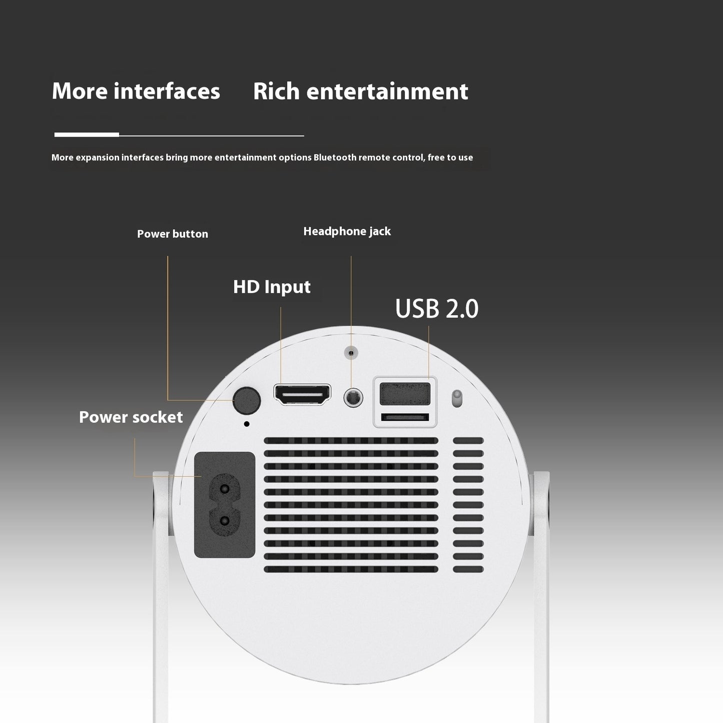 180 Degrees Portable Straight Projector