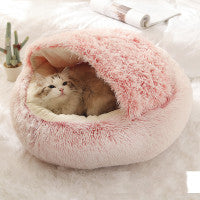 2 In 1 Round Plush Pet Bed
