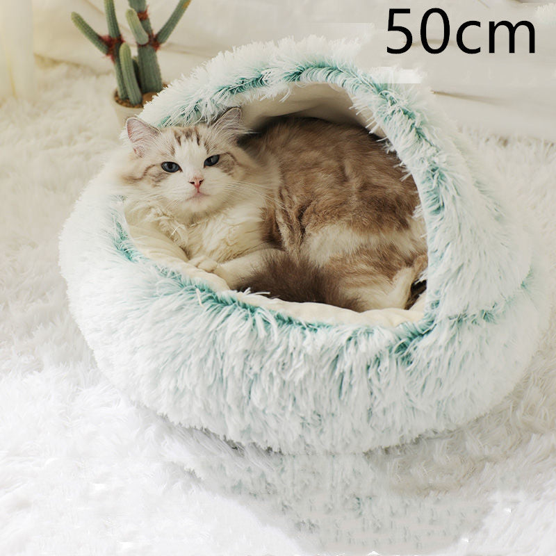 2 In 1 Round Plush Pet Bed