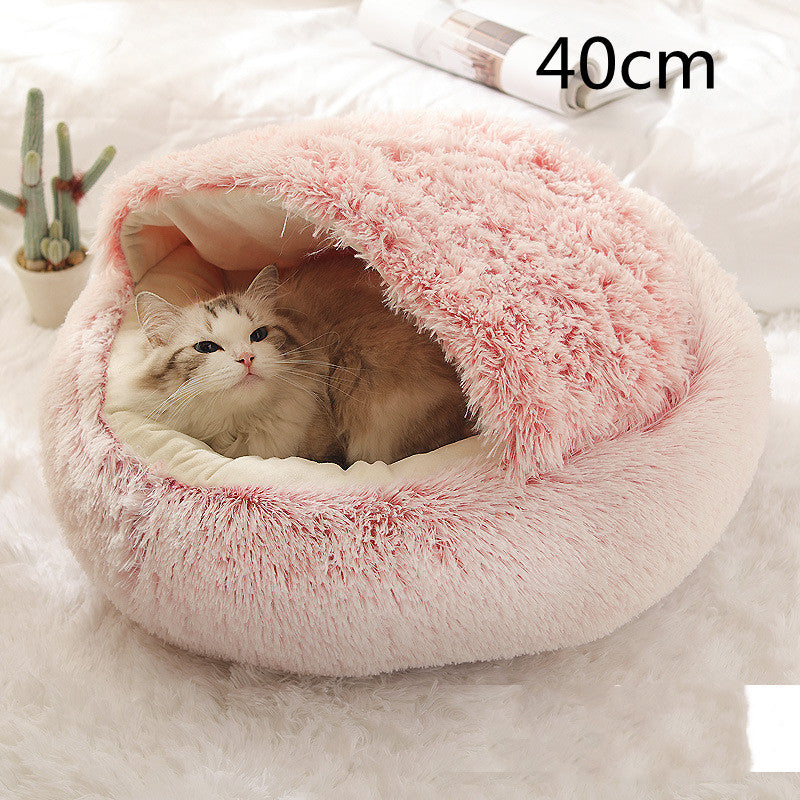 2 In 1 Round Plush Pet Bed