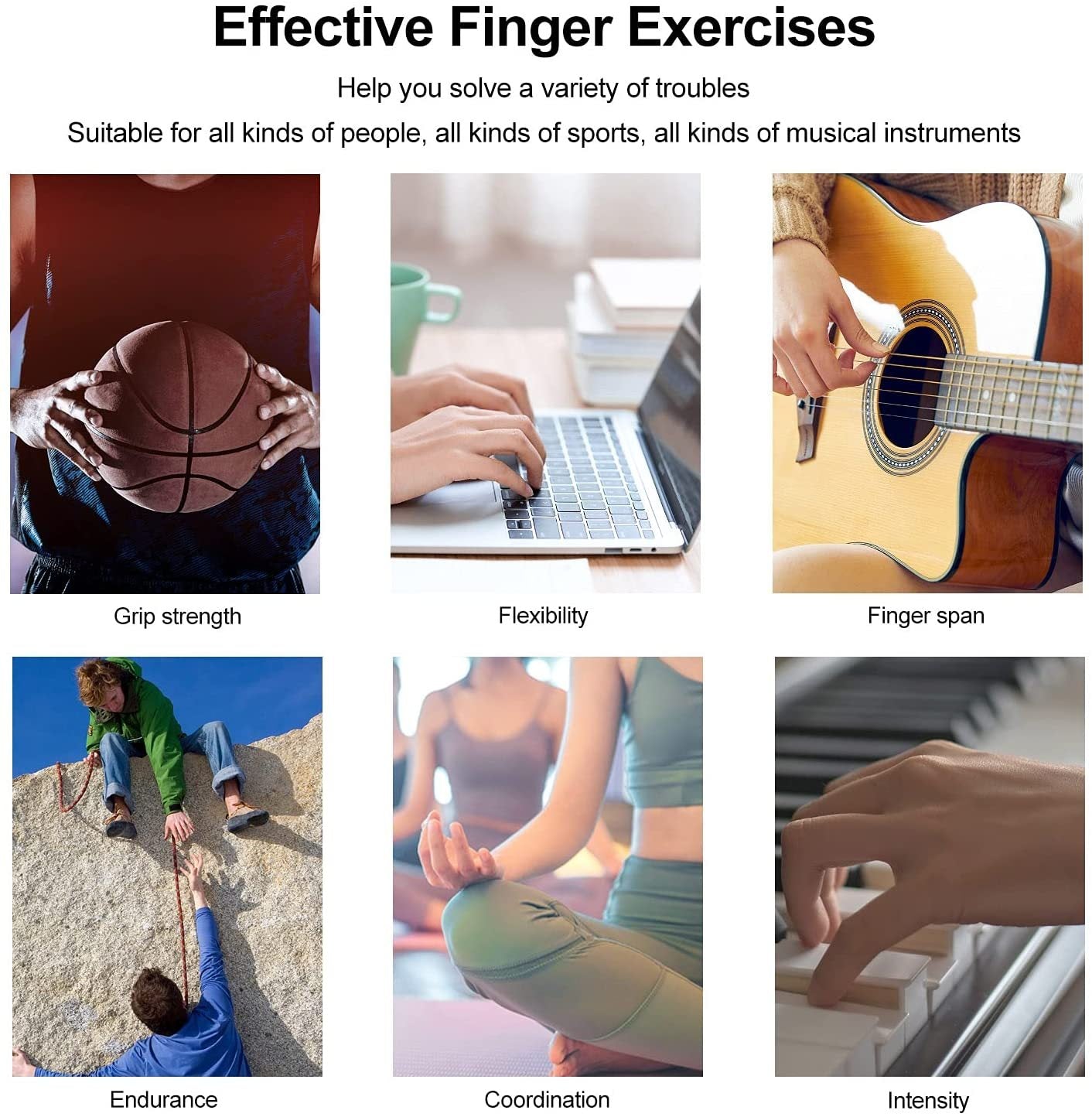 Silicone Finger Grip Strengthener
