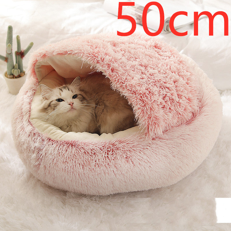 2 In 1 Round Plush Pet Bed