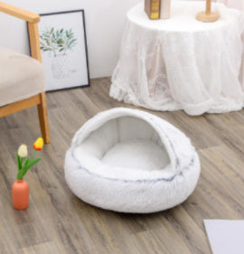 2 In 1 Round Plush Pet Bed