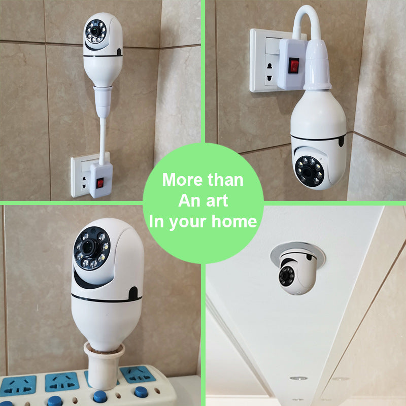 5G WiFi CAMERA 1080P Bulb 4X Zoom Alarm Monitor