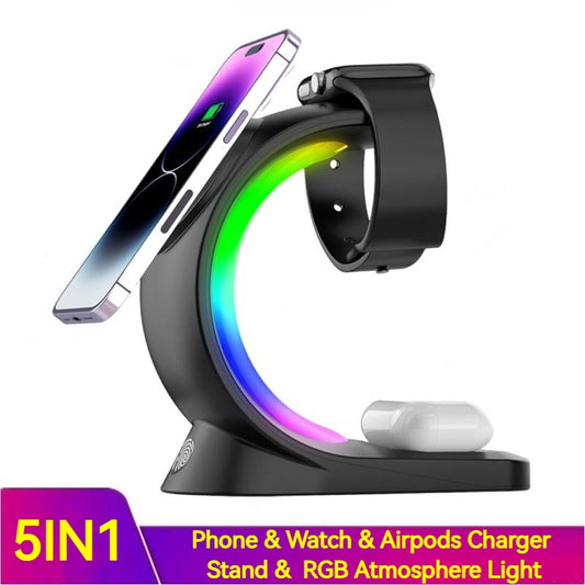 4 In 1 Fast Charge Magnetic Wireless Charging Station