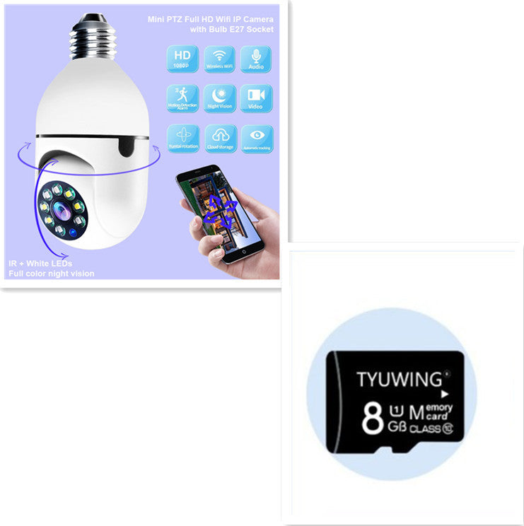 5G WiFi CAMERA 1080P Bulb 4X Zoom Alarm Monitor