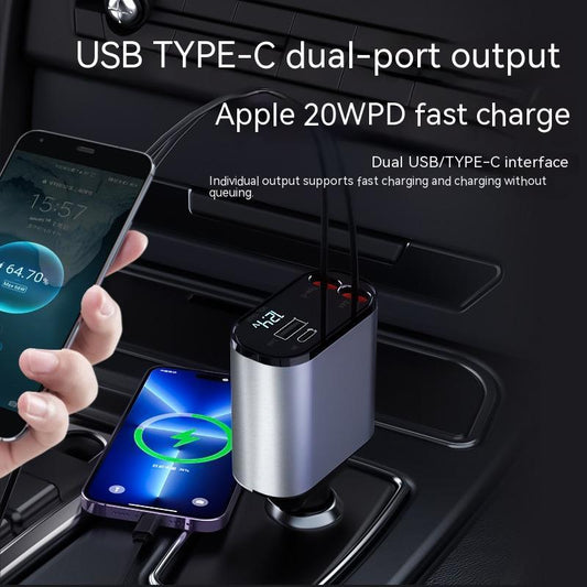 100W Super Fast Charging Car Adapter
