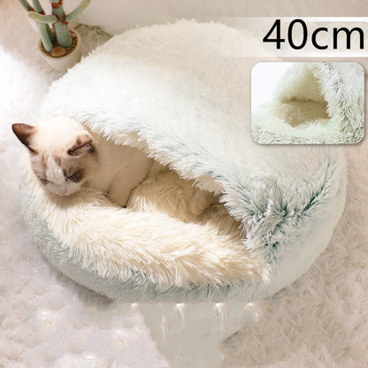 2 In 1 Round  Plush Pet Bed