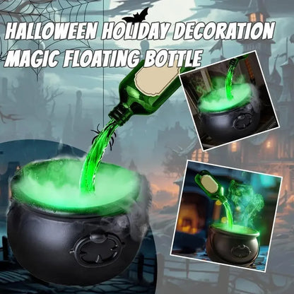 LED Halloween Witch Cauldron with Fog & Skeleton Decor