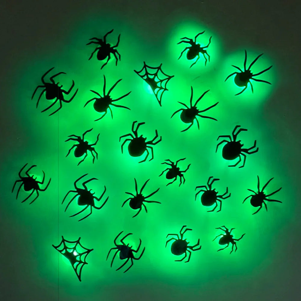 3D LED Bat & Spider Night Light Decor (Contains Three Sizes: Large, Medium and Small)
