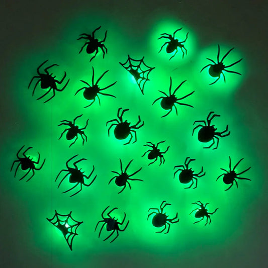 3D LED Bat & Spider Night Light Decor (Contains Three Sizes: Large, Medium and Small)