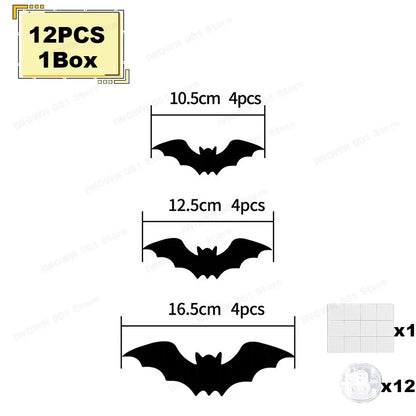 3D LED Bat & Spider Night Light Decor (Contains Three Sizes: Large, Medium and Small)